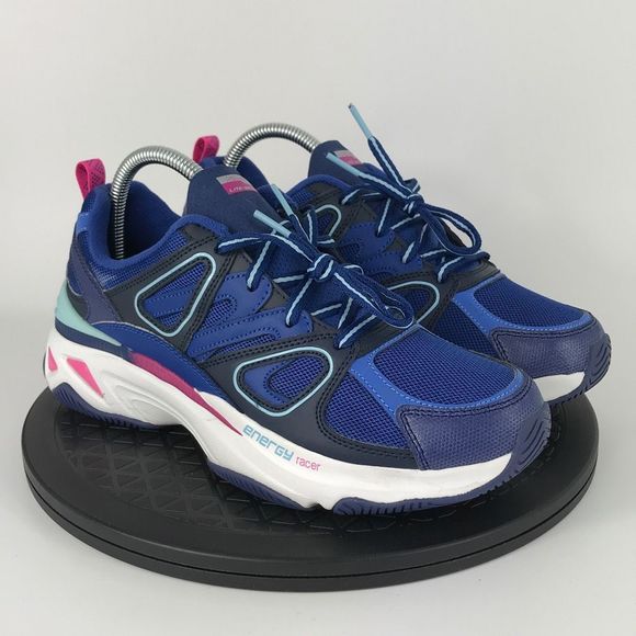 Skechers Energy Racer Blue Athletic Running Shoes 149371 Women's Size 9 - Picture 3 of 12
